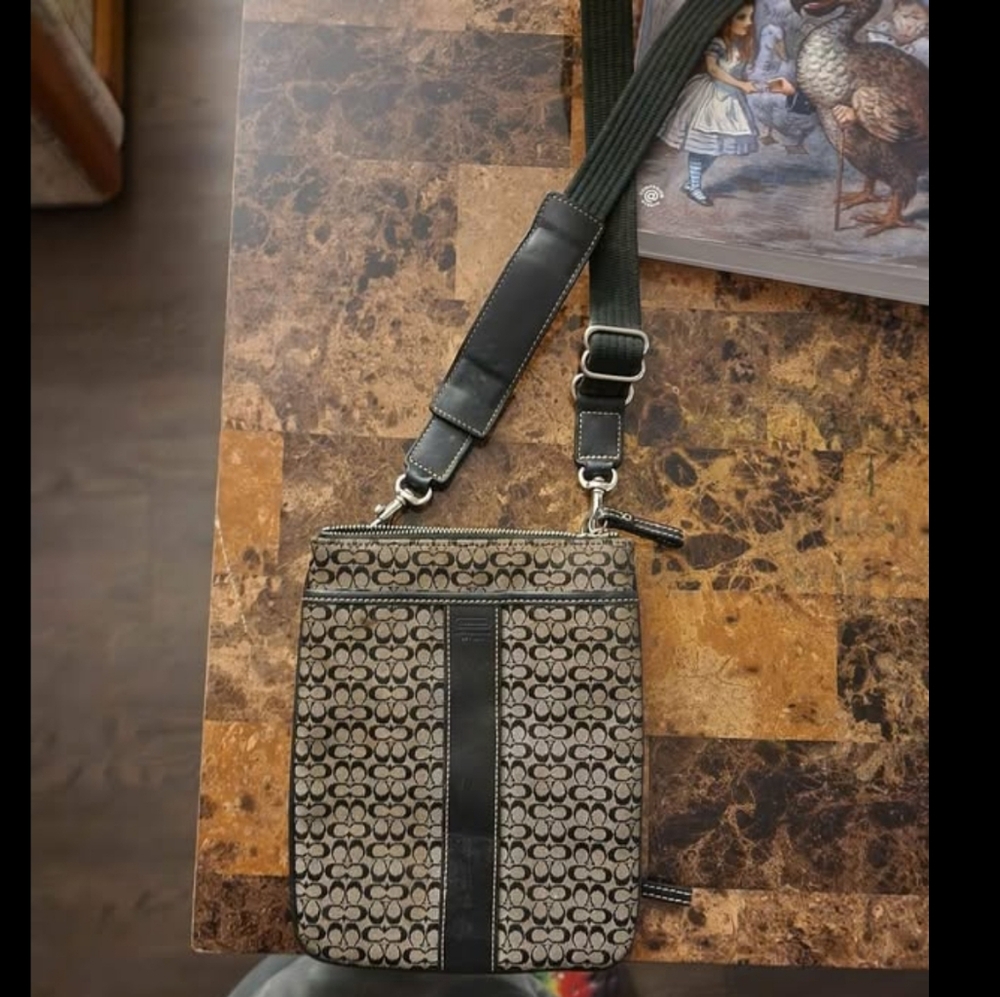 Coach Black and Tan Crossbody Bag